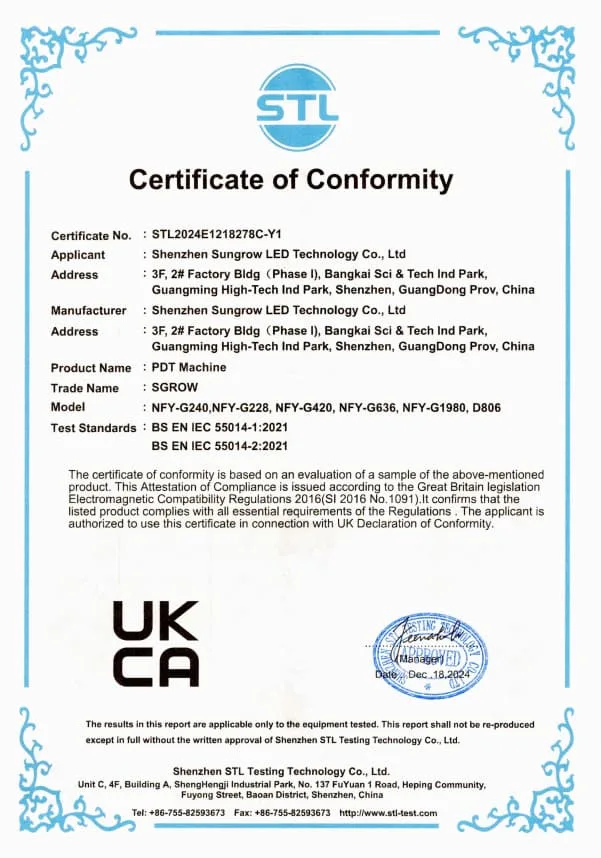 Quality and compliance certificates