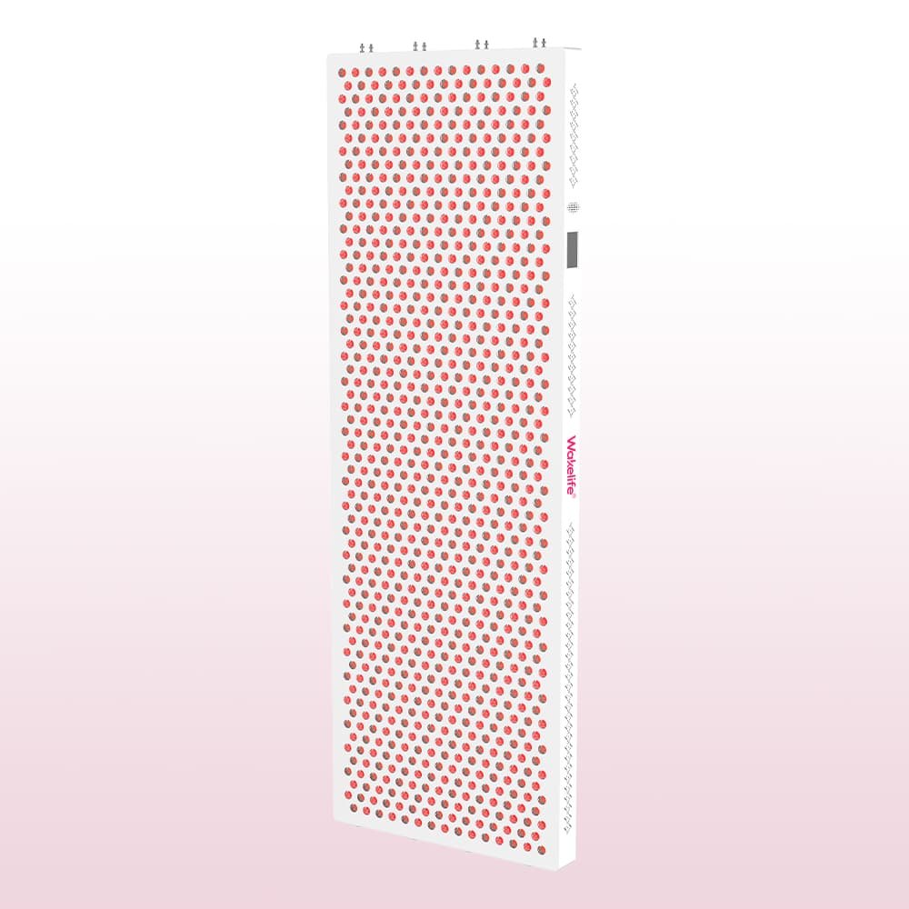 ESPLUS4500 high-power red light therapy panel front view with illuminated LEDs