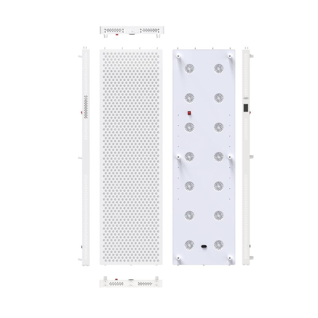 ESPLUS5400 red light therapy panel exploded structure view with front, back and side panels