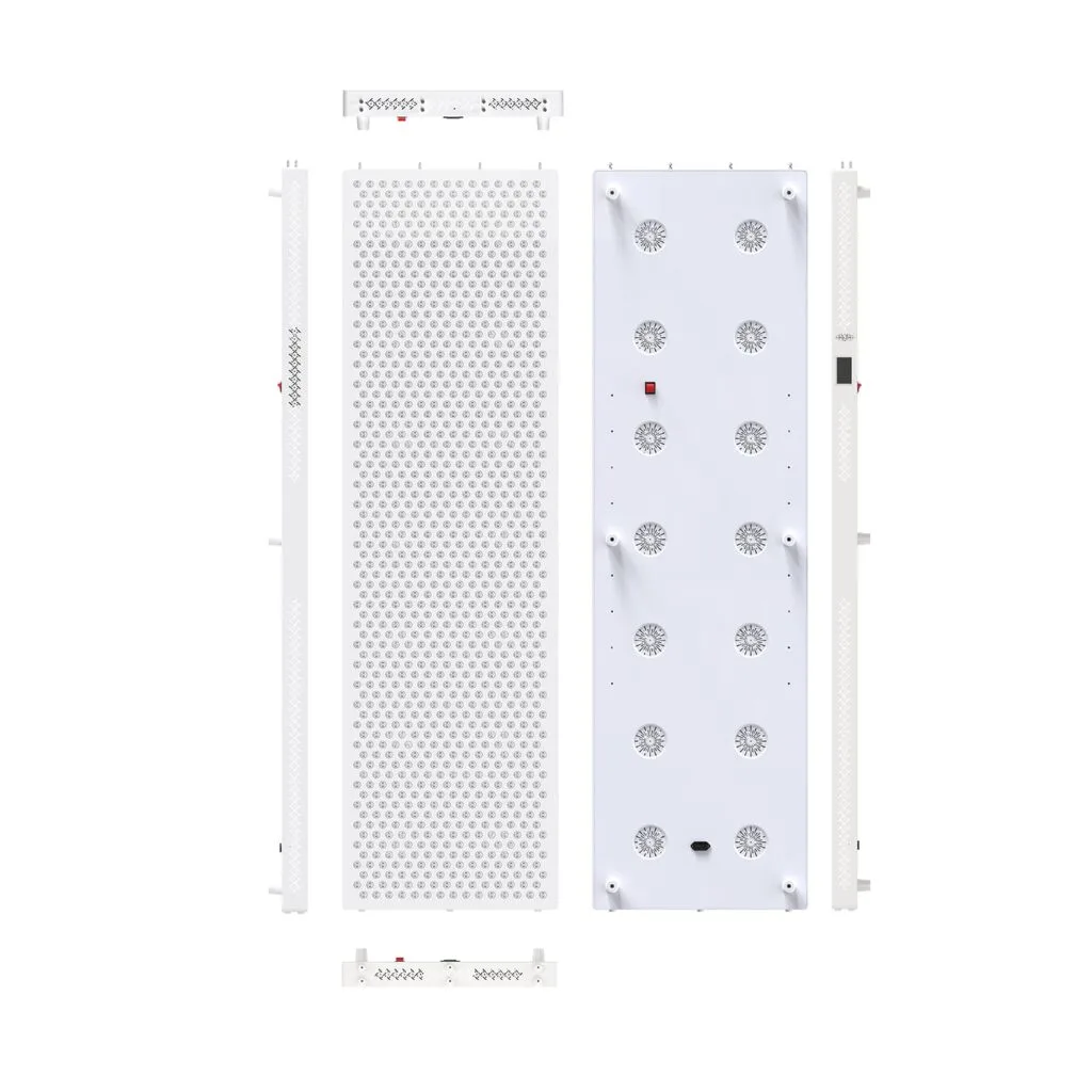 ESPLUS5400 red light therapy panel exploded structure view with front, back and side panels