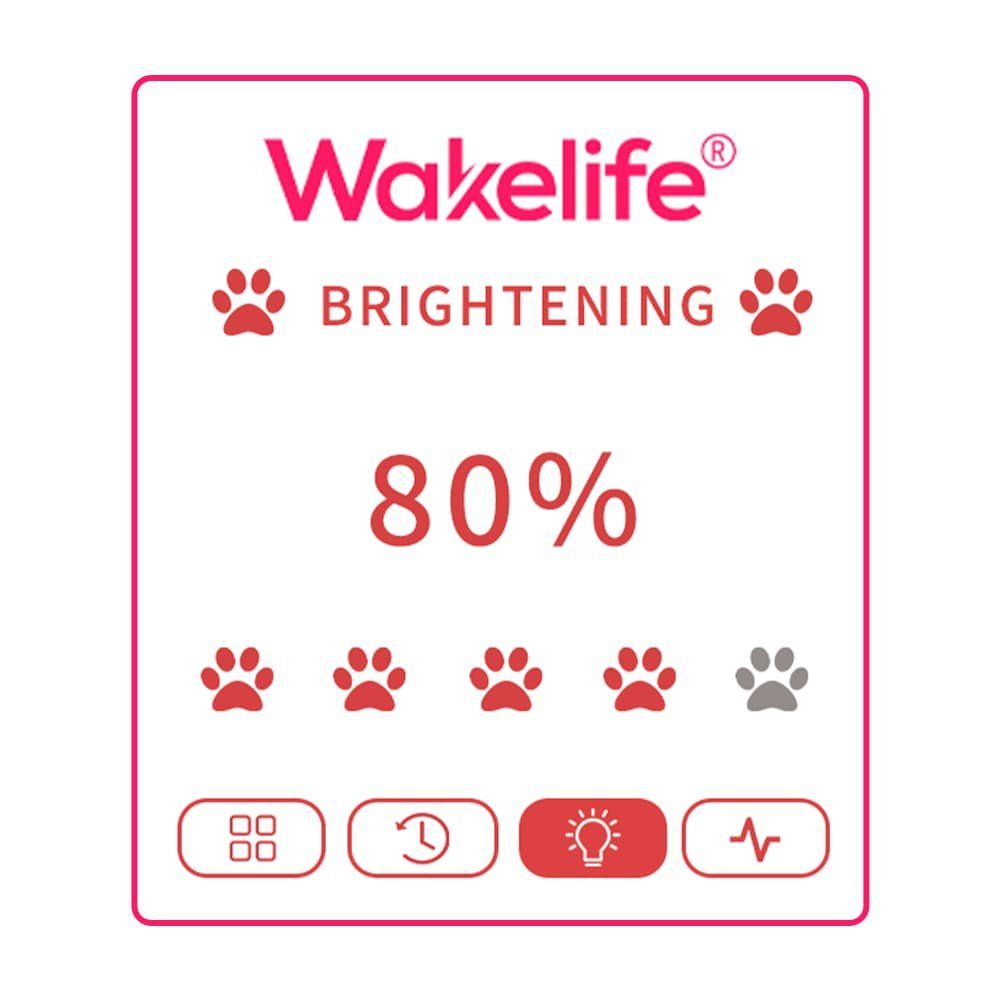Brightness adjustment interface for Wakelife pet red light therapy pad
