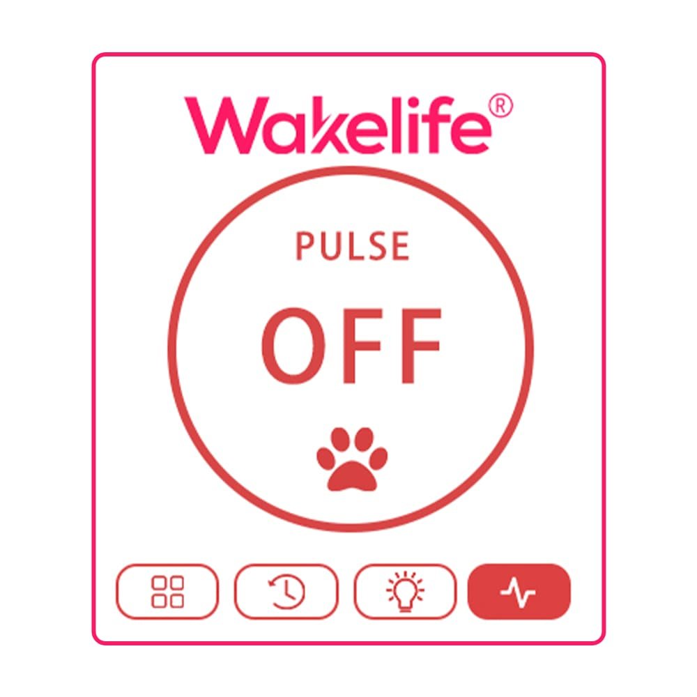 Pulse OFF mode display on Wakelife pet red light therapy controller