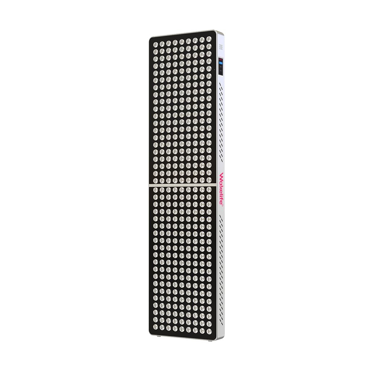 Panel de bronceado UVB de gran superficie Wakelife BK1800 mostrado desde el frente con pantalla táctil integrada