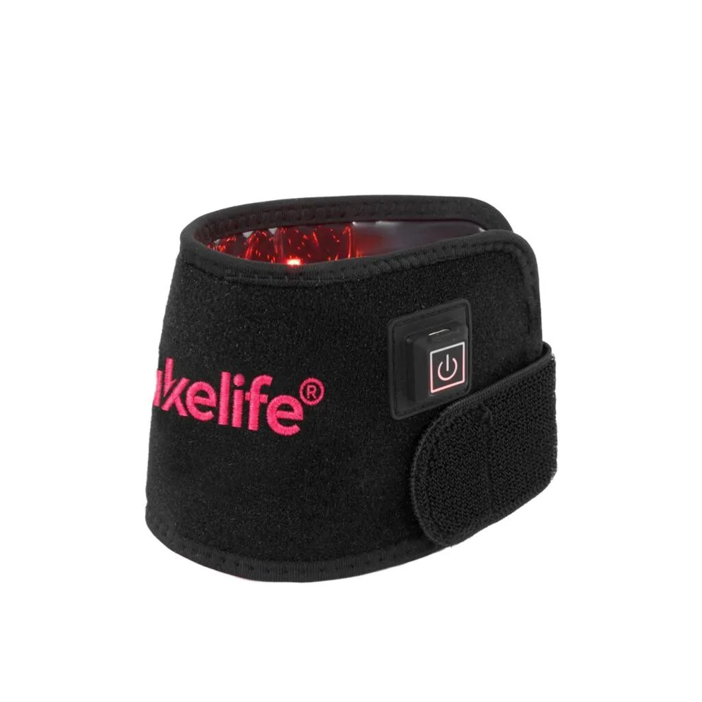 Wakelife D01 equine hoof wrap with red light illuminated inside
