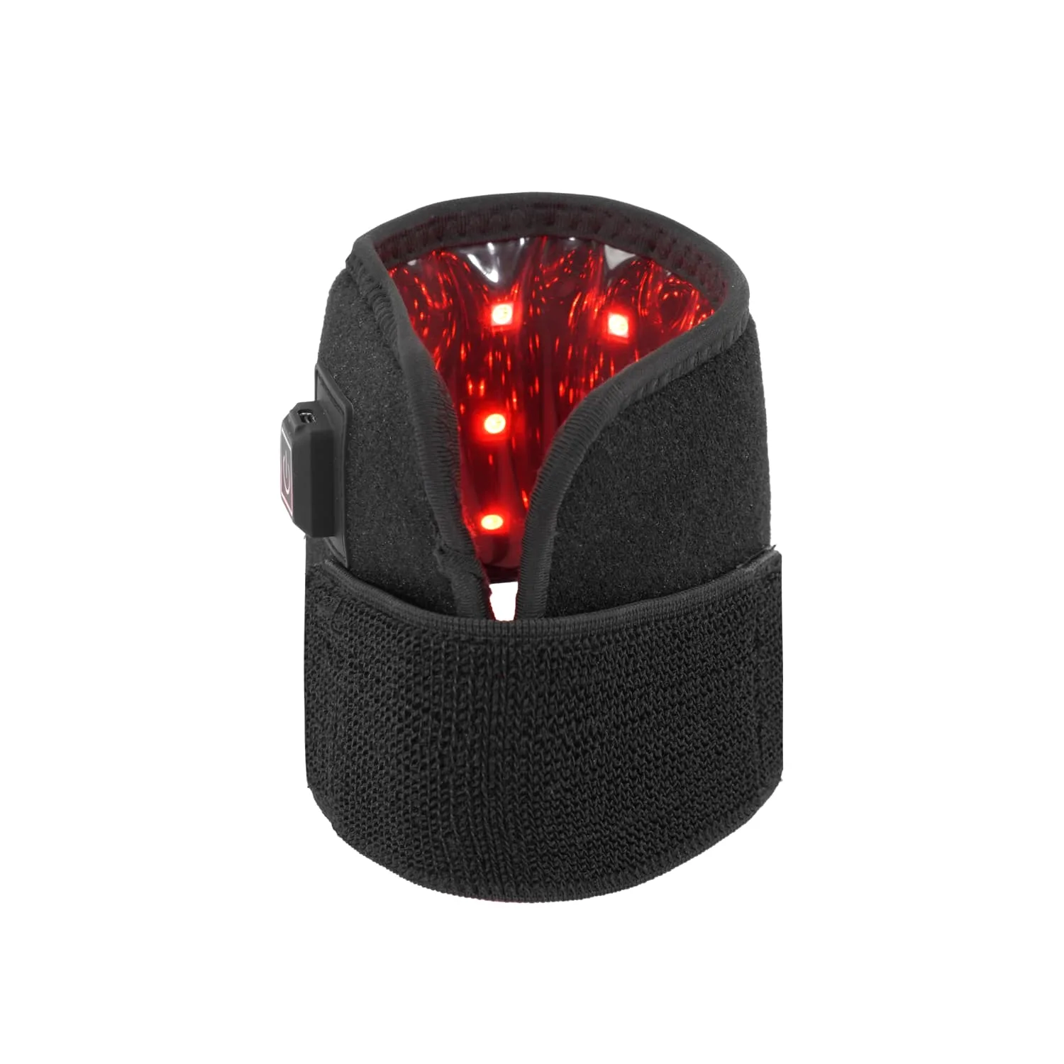 Inside view of Wakelife D01 horse hoof wrap with red LEDs illuminated