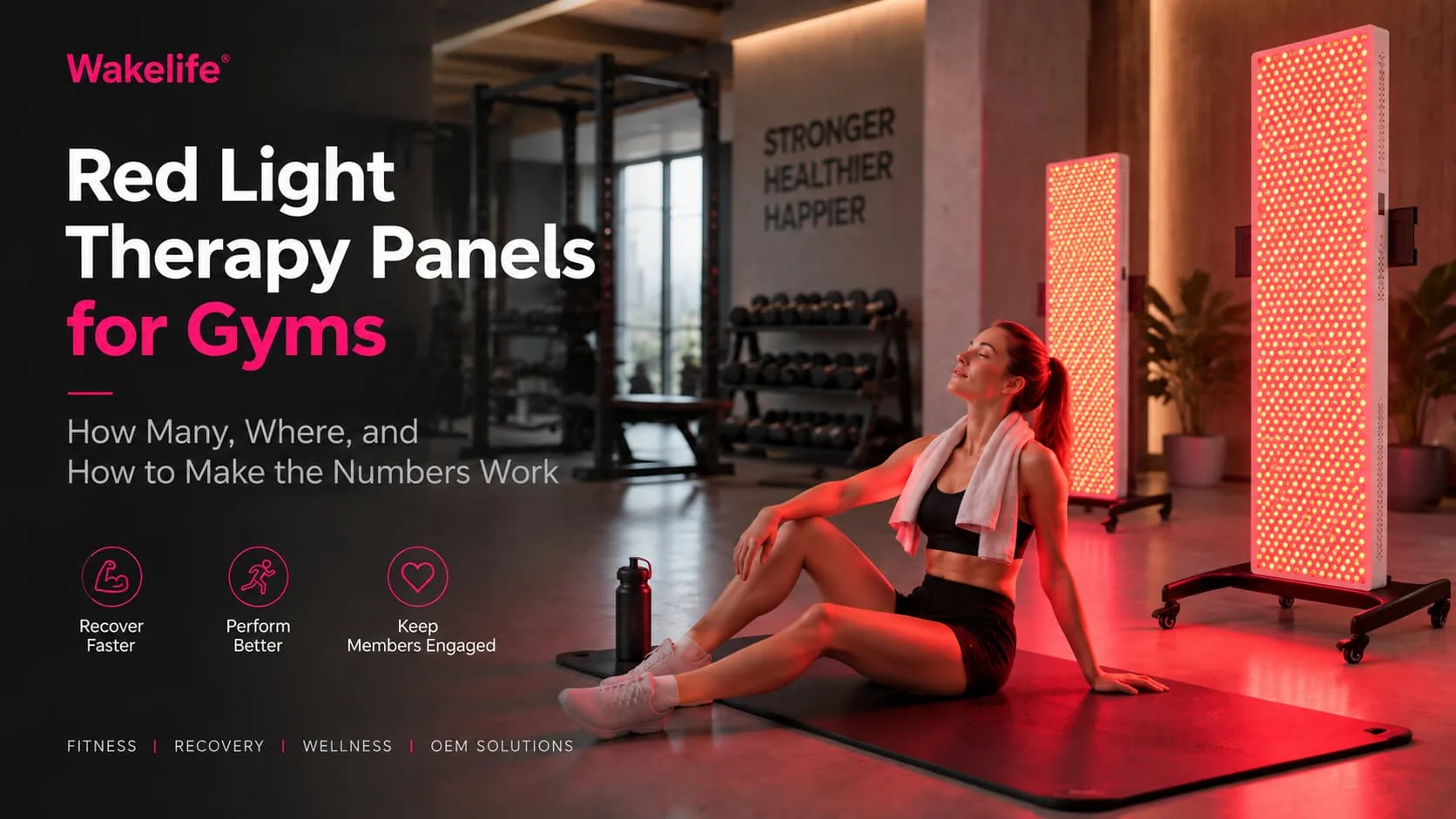 Red light therapy panel placement layout ideas for gym recovery zones and wellness spaces