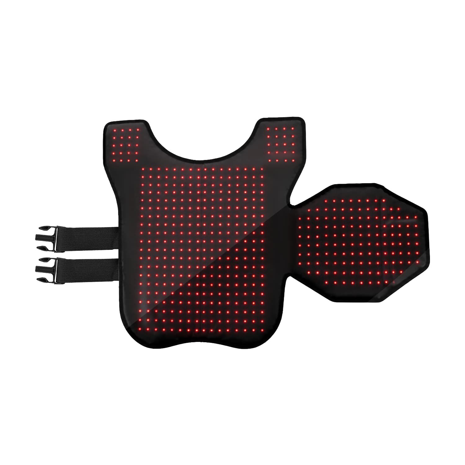 MT03 pet light therapy vest with red LED lights activated